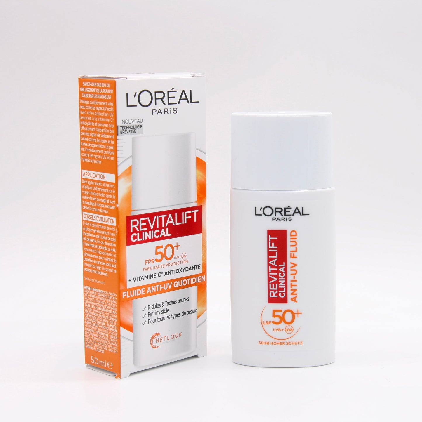 L’Oréal Paris Revitalift Clinical Anti-UV Fluid LSF 50+ - 50ml